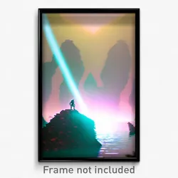 Pixel Art Poster - Lost Delta (8 Bit Psychedelic Trippy Weird Video Game Print)