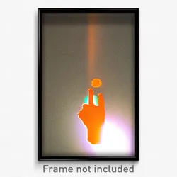 Pixel Art Poster - Orange Reaches (8 Bit Psychedelic Trippy Video Game Print)