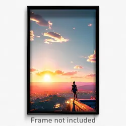 Pixel Art Poster - Beautiful View (8 Bit Psychedelic Trippy Video Game Print)
