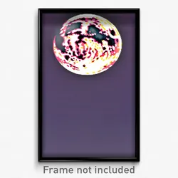 Pixel Art Poster - Classic Moon (8 Bit Psychedelic Trippy Video Game Print)