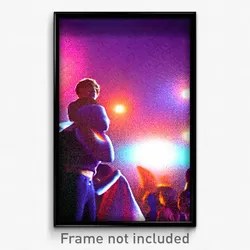 Pixel Art Poster - Cold Discotheque (8 Bit Psychedelic Trippy Video Game Print)