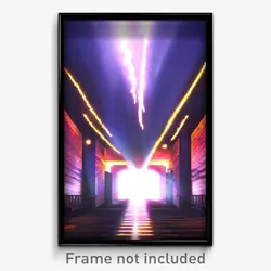 Pixel Art Poster - Thunderous College (8 Bit Psychedelic Video Game Print)