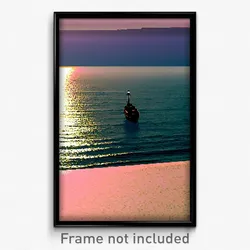 Pixel Art Poster - Stylish Sea (8 Bit Psychedelic Trippy Weird Video Game Print)
