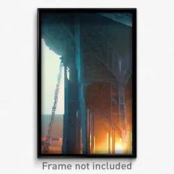 Pixel Art Poster - Steel Bluff (8 Bit Psychedelic Trippy Weird Video Game Print)