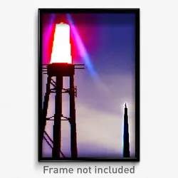 Pixel Art Poster - Steel Beacon (8 Bit Psychedelic Trippy Video Game Print)