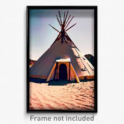 Pixel Art Poster - Bold Wigwam (8 Bit Psychedelic Trippy Weird Video Game Print)