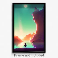 Pixel Art Poster - Detailed Ego Exploration (8 Bit Psychedelic Video Game Print)