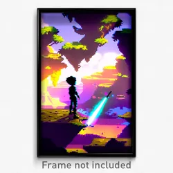 Pixel Art Poster - Small Badland (8 Bit Psychedelic Trippy Video Game Print)