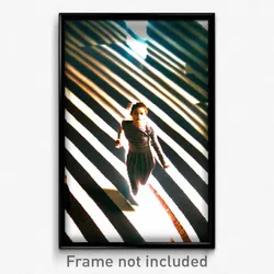 Pixel Art Poster - Striped Way (8 Bit Psychedelic Trippy Weird Video Game Print)