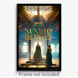 Pixel Art Poster - Novel Nunnery (8 Bit Psychedelic Trippy Video Game Print)