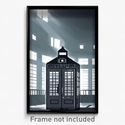 Pixel Art Poster - Gray Asylum (8 Bit Psychedelic Trippy Weird Video Game Print)