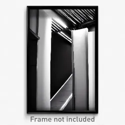 Pixel Art Poster - Colorless Ramp (8 Bit Psychedelic Trippy Video Game Print)