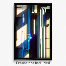 Pixel Art Poster - Active Pipes (8 Bit Psychedelic Trippy Video Game Print)