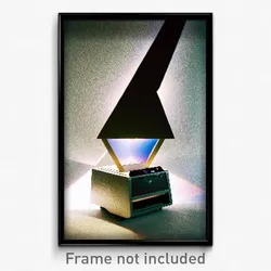 Pixel Art Poster - Triangular Printer (8 Bit Psychedelic Video Game Print)