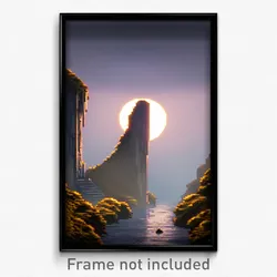 Pixel Art Poster - Bleak Portal (8 Bit Psychedelic Trippy Video Game Print)