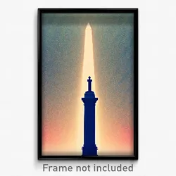 Pixel Art Poster - Unimaginable Obelisk (8 Bit Psychedelic Video Game Print)