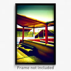 Pixel Art Poster - Authentic Dugout (8 Bit Psychedelic Trippy Video Game Print)