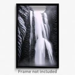 Pixel Art Poster - Gray Cascade (8 Bit Psychedelic Trippy Video Game Print)