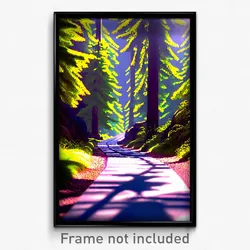 Pixel Art Poster - Showy Trail (8 Bit Psychedelic Trippy Weird Video Game Print)