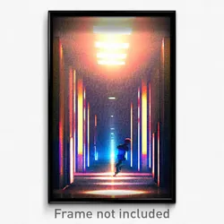 Pixel Art Poster - Showy Passage (8 Bit Psychedelic Trippy Video Game Print)