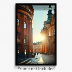 Pixel Art Poster - Pleasant Stockholm (8 Bit Psychedelic Video Game Print)