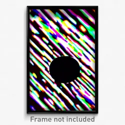 Pixel Art Poster - Multicolored Black Hole (8 Bit Psychedelic Video Game Print)