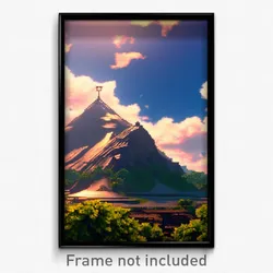 Pixel Art Poster - Classic Mount (8 Bit Psychedelic Trippy Video Game Print)