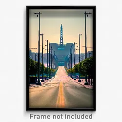 Pixel Art Poster - Wide Boulevard (8 Bit Psychedelic Trippy Video Game Print)