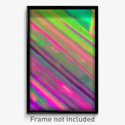 Pixel Art Poster - Glitch Art Fields (8 Bit Psychedelic Trippy Video Game Print)