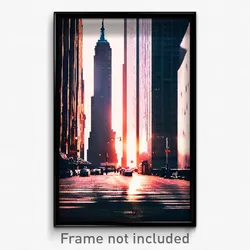 Pixel Art Poster - Unimaginable New York (8 Bit Psychedelic Video Game Print)