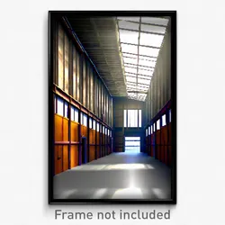 Pixel Art Poster - Realistic Warehouse (8 Bit Psychedelic Video Game Print)