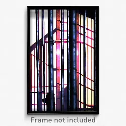 Pixel Art Poster - Different Jail (8 Bit Psychedelic Trippy Video Game Print)