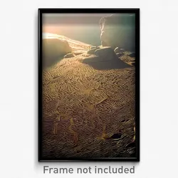 Pixel Art Poster - Wiggly Petroglyphs (8 Bit Psychedelic Video Game Print)