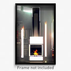 Pixel Art Poster - Flat Furnace (8 Bit Psychedelic Trippy Video Game Print)