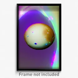 Pixel Art Poster - Glitchy Pluto (8 Bit Psychedelic Trippy Video Game Print)