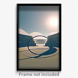 Pixel Art Poster - Circular Vicarge (8 Bit Psychedelic Trippy Video Game Print)