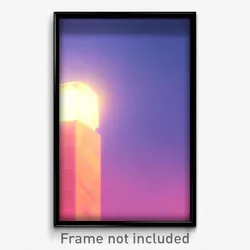Pixel Art Poster - Colossal Heights (8 Bit Psychedelic Trippy Video Game Print)