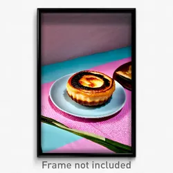 Pixel Art Poster - Captivating Pastel De Nata (8 Bit Video Game Print)