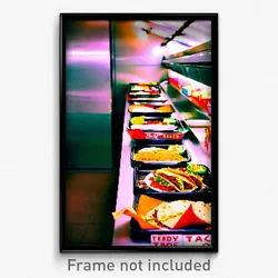 Pixel Art Poster - Tidy Tacos (8 Bit Psychedelic Trippy Weird Video Game Print)