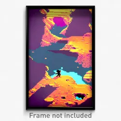 Pixel Art Poster - Small Badland (8 Bit Psychedelic Trippy Video Game Print)