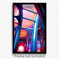 Pixel Art Poster - Wild Futuristic Architecture (8 Bit Video Game Print)