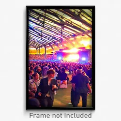 Pixel Art Poster - Crowded Pavillion (8 Bit Psychedelic Trippy Video Game Print)