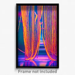 Pixel Art Poster - Lovely Pallisade (8 Bit Psychedelic Trippy Video Game Print)
