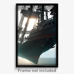 Pixel Art Poster - Unimaginable Shipwreck (8 Bit Psychedelic Video Game Print)