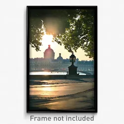 Pixel Art Poster - Calm Paris (8 Bit Psychedelic Trippy Weird Video Game Print)