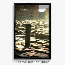 Pixel Art Poster - Damaged Brickyard (8 Bit Psychedelic Trippy Video Game Print)