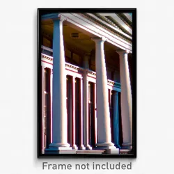 Pixel Art Poster - Gracious American Architecture (8 Bit Video Game Print)