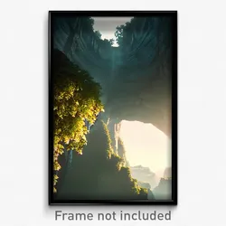 Pixel Art Poster - Important Ravine (8 Bit Psychedelic Trippy Video Game Print)