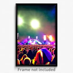 Pixel Art Poster - Captivating Music Festival (8 Bit Video Game Print)