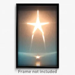Pixel Art Poster - Haunting Star (8 Bit Psychedelic Trippy Video Game Print)